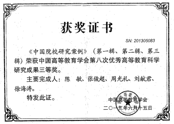 高教学会第八次优秀高等教育教育科学研究成果三等奖.png